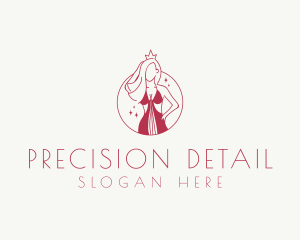 Pink Pageant Queen  logo design