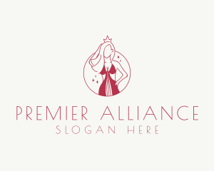 Pink Pageant Queen  logo design