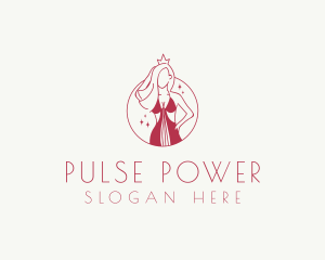 Pink Pageant Queen  logo design