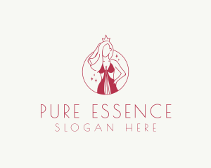 Pink Pageant Queen  logo design