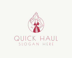 Pink Pageant Queen  logo design