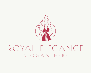 Pink Pageant Queen  logo design