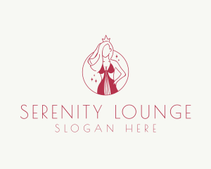 Pink Pageant Queen  logo design