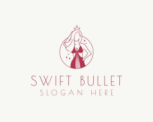 Pink Pageant Queen  logo design