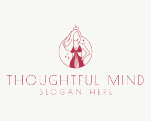 Pink Pageant Queen  logo design