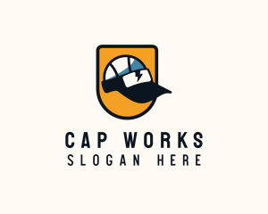 Sports Visor Cap logo design