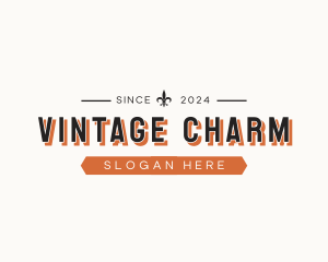 Vintage Hipster Boutique logo design