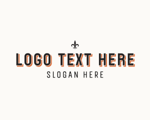 Fleur-de-lis Wordmark Text logo