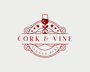 Restaurant Wine Cocktail logo design