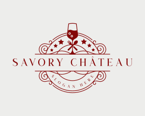 Restaurant Wine Cocktail logo design