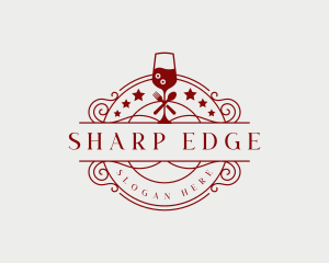 Restaurant Wine Cocktail logo design