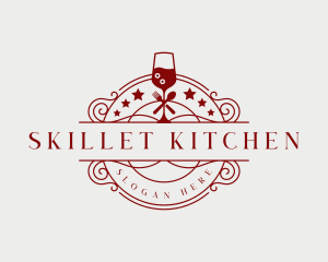 Restaurant Wine Cocktail logo design