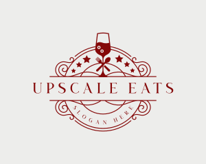 Restaurant Wine Cocktail logo design