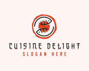 Fish Salmon Sushi logo design