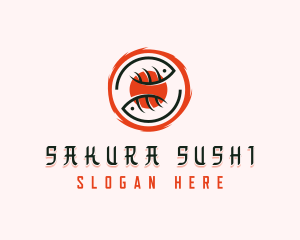 Fish Salmon Sushi logo design