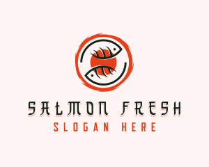 Fish Salmon Sushi logo design