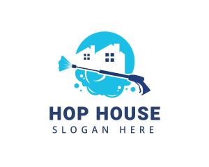 House Pressure Washing Cleaner logo design