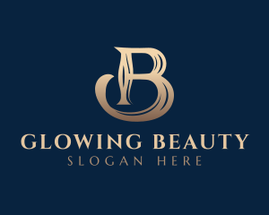 Elegant Gold Letter B logo