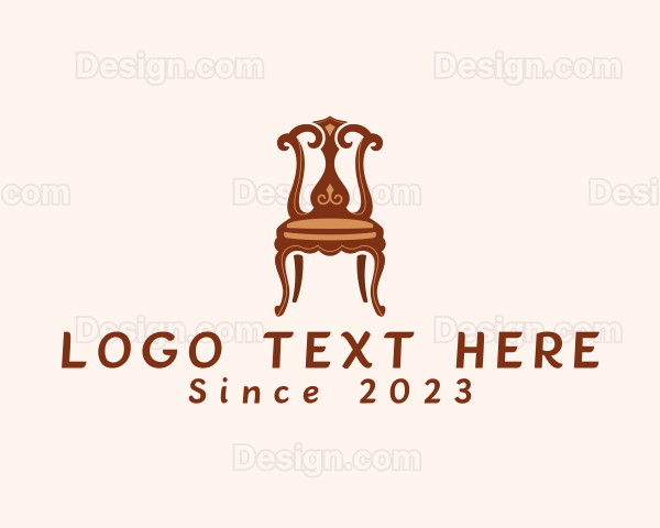 Ornate Wooden Chair Logo