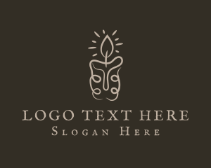 Handcrafted Candle Flame logo