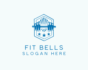 Crossfit Fitness Dumbbell logo design