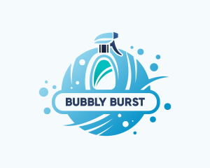 Cleaning Spray Bottle  logo design