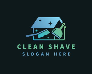 Janitorial House Cleaning logo design