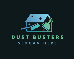 Janitorial House Cleaning logo design