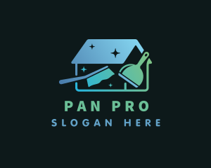 Janitorial House Cleaning logo design