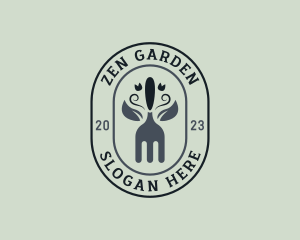 Gardening Lawn Fork logo design