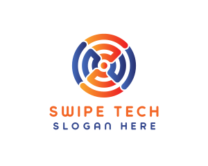 Wi-Fi Tech Circle logo design