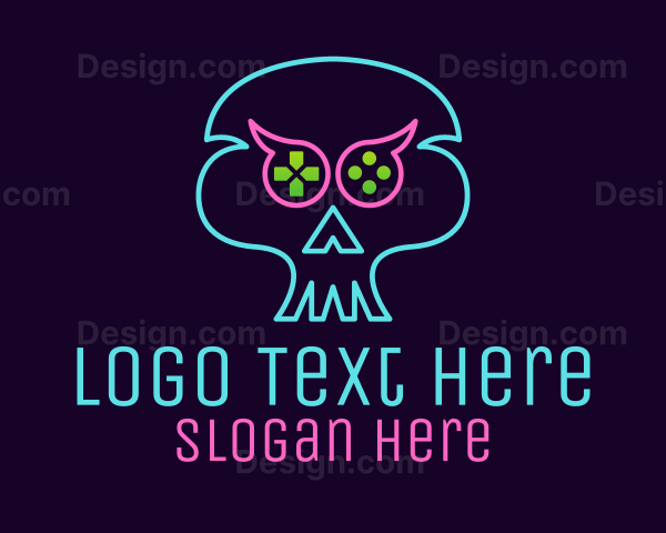 Ghost Skull Game Controller Logo