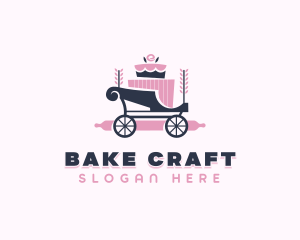 Cake Baking Carriage logo design