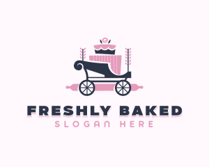 Cake Baking Carriage logo design