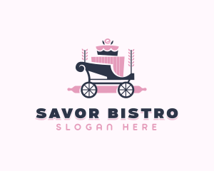 Cake Baking Carriage logo design