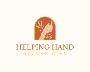 Elegant Flowers Hand logo design