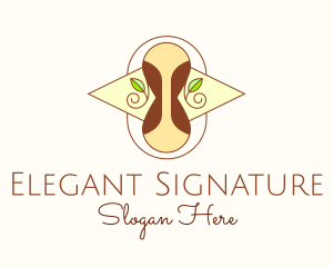 Elegant Hourglass Nature logo design