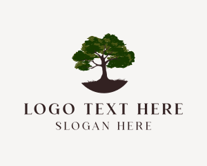 Rustic Tree Landscape logo