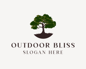 Rustic Tree Landscape logo design