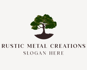 Rustic Tree Landscape logo design