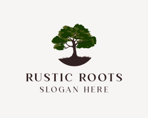 Rustic Tree Landscape logo design