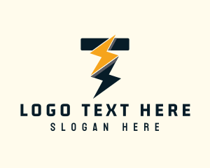 Electrical Voltage Letter T logo