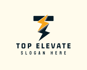 Electrical Voltage Letter T logo design