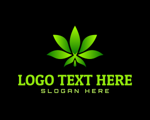 Twisted Marijuana Leaf Gradient logo