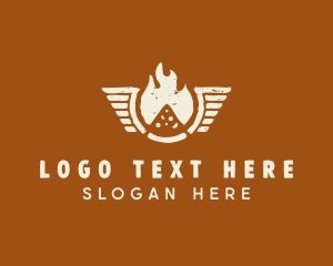 Flaming Pizza Wings logo