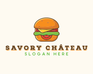 Burger Sandwich Cafe logo design