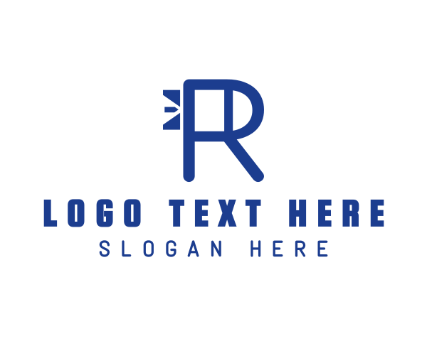 Blue Rocket logo example 3