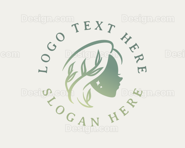 Natural Leaf Woman Logo