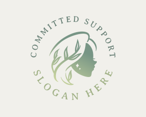 Natural Leaf Woman logo design