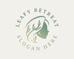 Natural Leaf Woman logo design